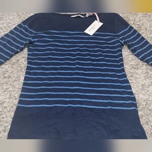 Women's Vineyard Vines Casual Knit Striped Simple Boat Neck Shirt Sz S Color...